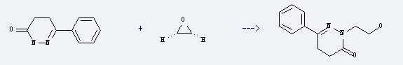 3(2H)-Pyridazinone,4,5-dihydro-6-phenyl- is used to produce 2-(2-Hydroxy-ethyl)-6-phenyl-4,5-dihydro-2H-pyridazin-3-one by reaction with Oxirane.